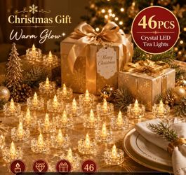 Flamless crystal tea lights