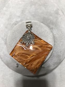 Amber Glass Pendant
