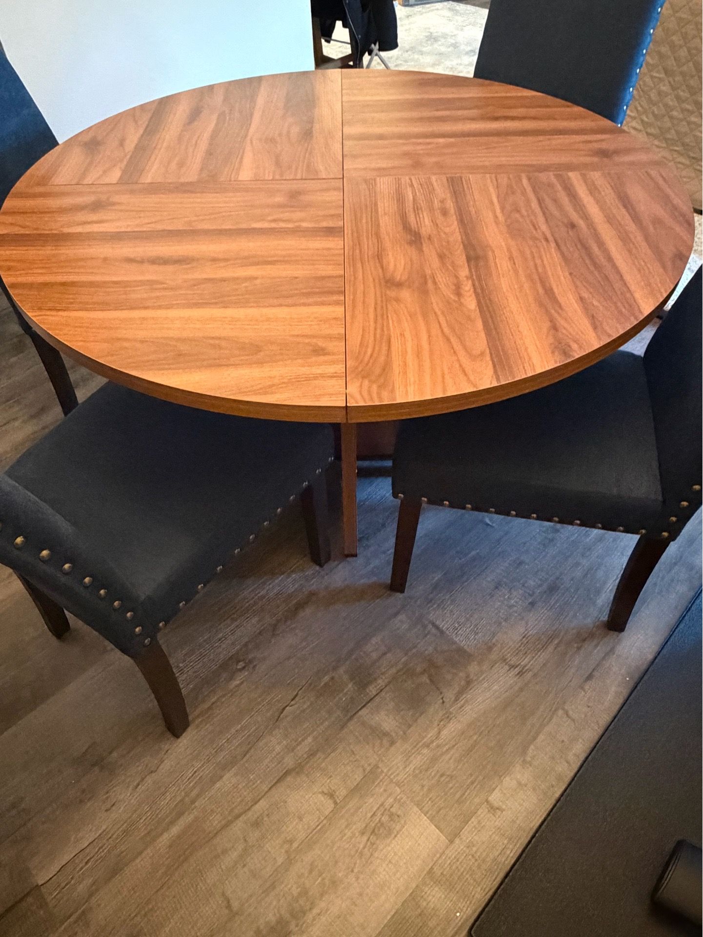 47 inch round farmhouse kitchen table for 4
