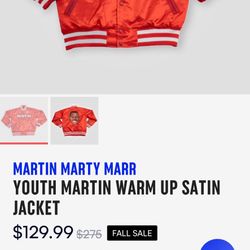 Youth Martin Warm Up Satin Jacket