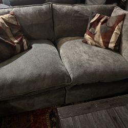 Modular Loveseat In Dark Gray 