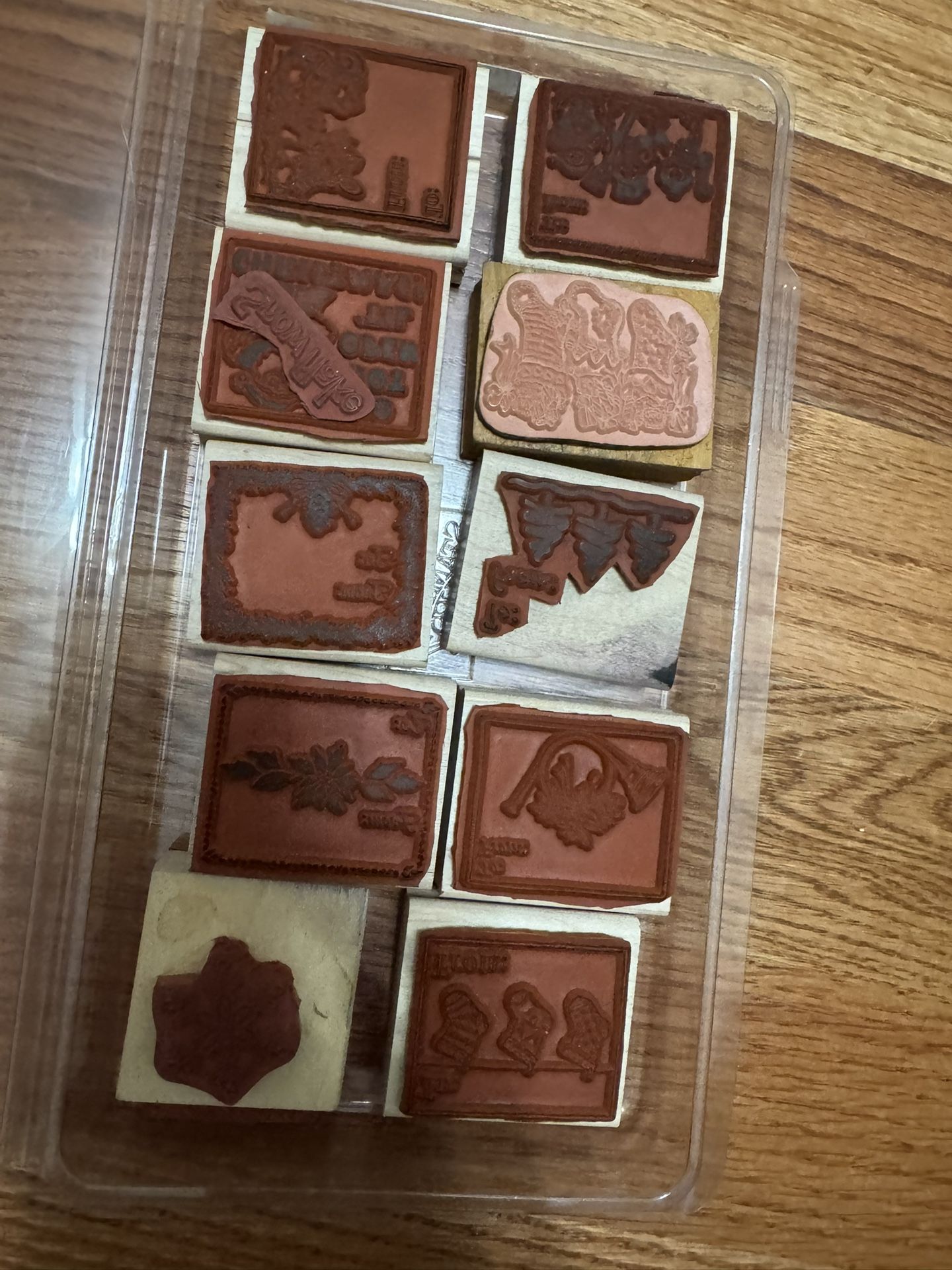 10 Set Stampin’ Up! Wood Mount Christmas Stamp To Christmas Rubber Stamps