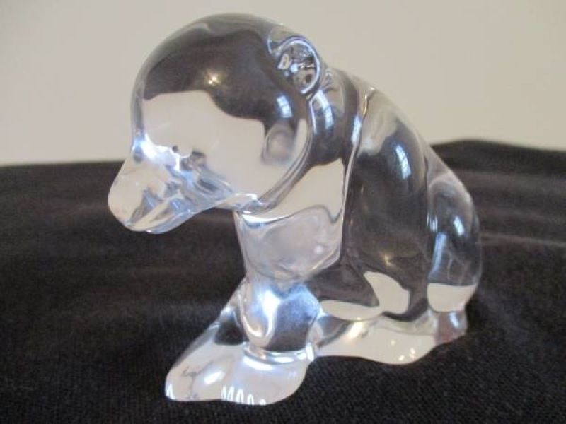 VINTAGE LENOX CRYSTAL MENAGERIE BEAR FIGURINE PAPERWEIGHT FRANCE
