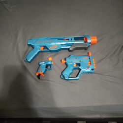 3 Pack Nerf Gun Set - Blue & Orange