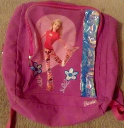 Pink and Pretty Barbie Bookbag/Backpack