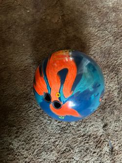 multi colored 14 pound mindset bowling ball