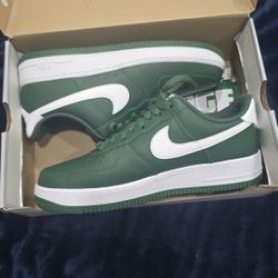 Green Nike Air Force 1s Size 10.5 