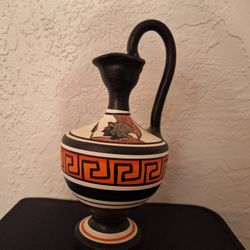 Miniature Greek Kamares Ware Pitcher or Jug Reproduction; Hand Painted