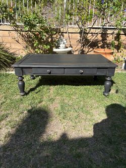 Bassett Black Distressed Coffee Table