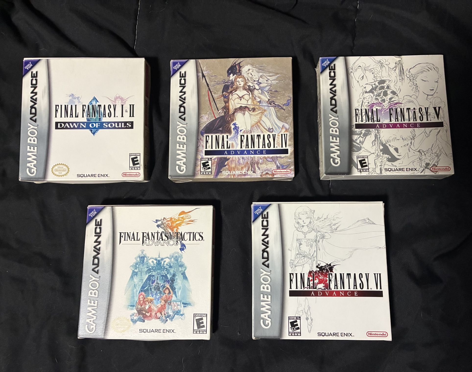Final Fantasy Gameboy Advance Lot Box/Complete (1+2/I+II, 4/IV, 5/V, 6/VI, Tactics GBA)