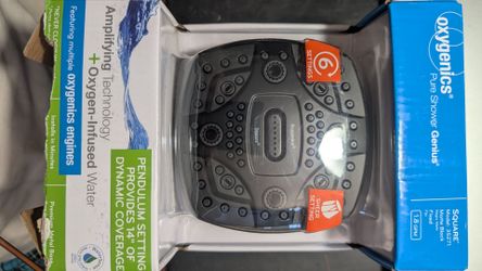 NEW in box Oxygenics Pure Shower Genius Square Showerhead