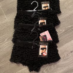 Leg Avenue Black Booty Lace Shorts