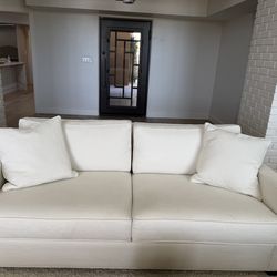 Ethan Allen 82" White Couch