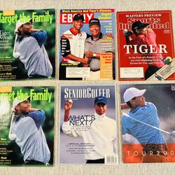 Lot Of 6 Tiger Woods Magazines In  Great Condition 