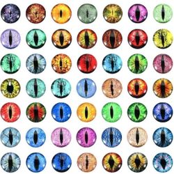 NEW! 8mm Glass Eyes Dragon / Snake / Cat (100 pieces)