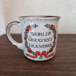 Vintage stoneware “World’s Greatest Grandma” coffee mug