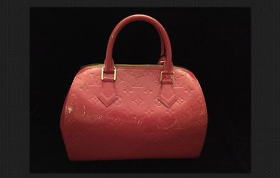 LOUIS VUITTON Rose Indian Monogram Vernis Leather Montana For Sale