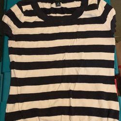 Blue And White Striped Shirt 