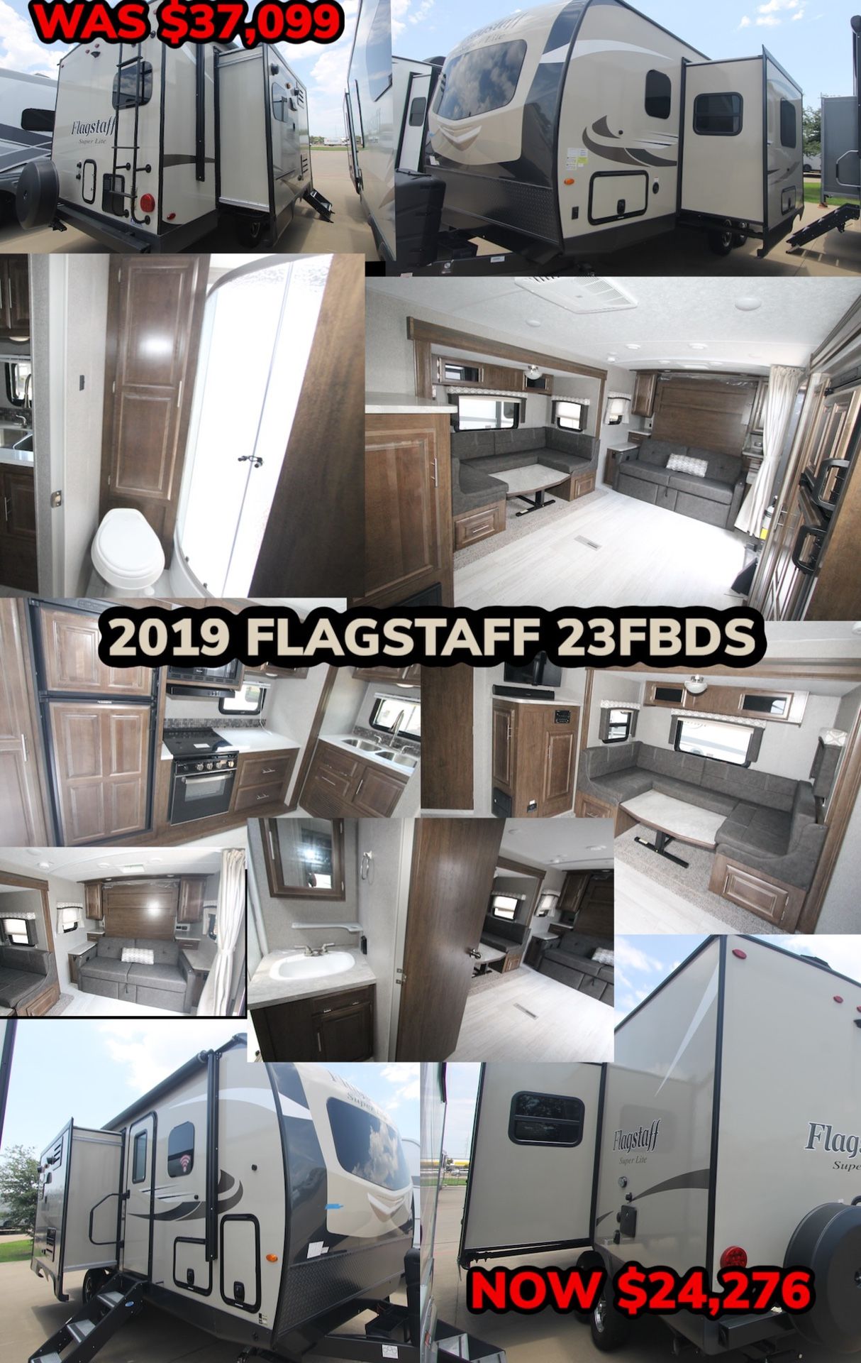 END OF THE YEAR CLEARANCE SALE!! 2019 FLAGSTAFF 23FBDS