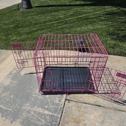 Pink Two Door Dog Crate 🐕 (Please Read Description)
