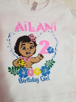 Moana birthday shirt