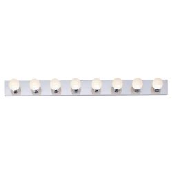 8 Bulb Bathroom Vanity Chrome Light Bar