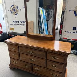 Sumter Cabinet Co. Vanity dresser with two nightstands