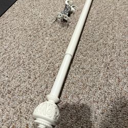 White Curtain Rod