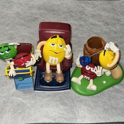 Vintage Lot of 3 M&M Candy Dispensers