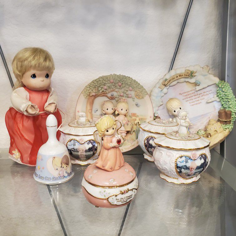 Precious Moments Collection A Lots Sister Plates Doll All From Pictures 