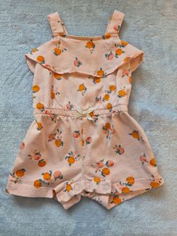Carter's, Baby Girl, Fruit Print Romper, 6 Mo