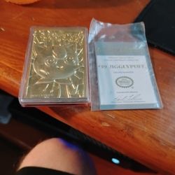 23k Gold Plated Pokemon Card From 1999