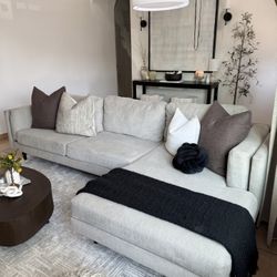 Living spaces grey sectional couch