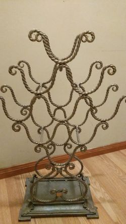 Counter Wrought Iron Wine Rack from the Philippines. Excludes wine bottles.