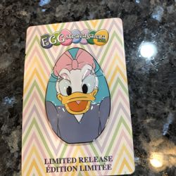 Disney Parks 2022 Eggstravaganza Daisy Duck Pin Limited Release.  Size 1 1/2 inches wide and 2 1/4 inches long.  Brand New On Original Card.  