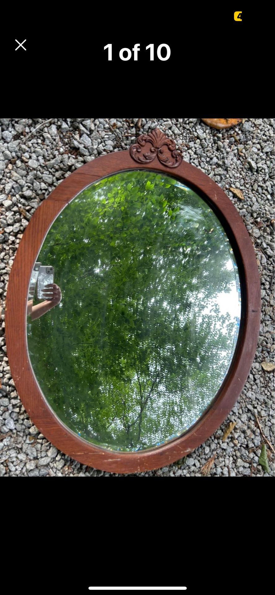 Antique Oval Mirror