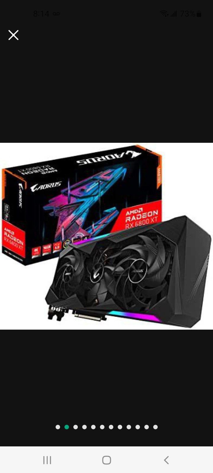 AORUS Radeon RX 6800 XT Master for Sale in Hemet, CA - OfferUp