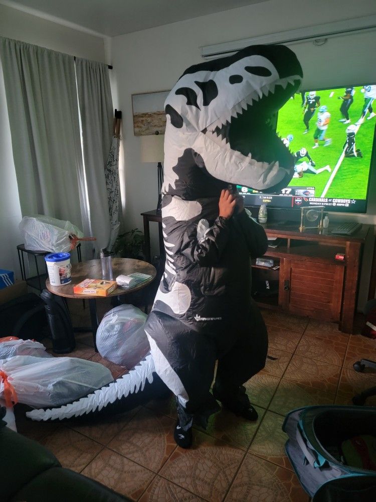Skeleton T-REX Inflatable Costume 