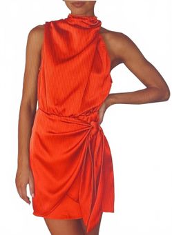 Prettygarden Women’s Short Satin Summer Dress Size M