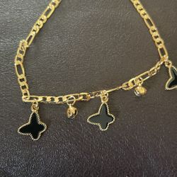 Pulsera Del Pie Oro Laminado 