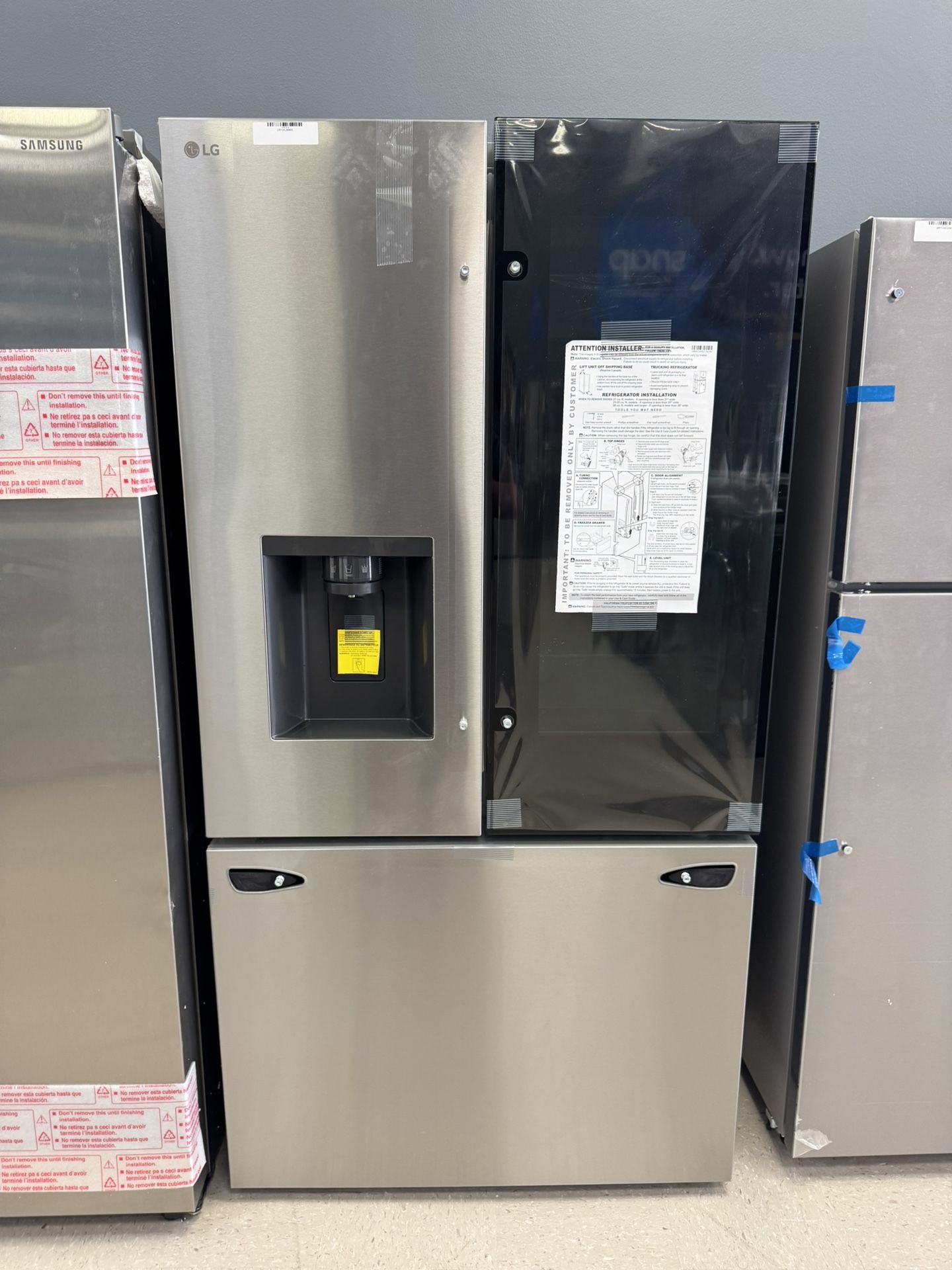 LG 3 Door French Door w Knock Insta view