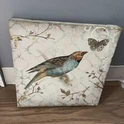 Elegant Bird & Butterfly Wall Art - Rustic Floral Canvas Decor