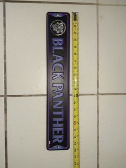 Black Panther Metal Sign Pop Out