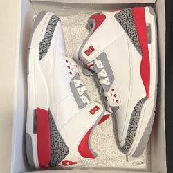 Air Jordan Retro 3 Fire Red Size 10.5 