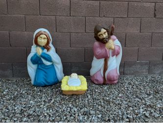 Christmas Blow Mold Nativity Set