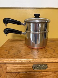 Vintage 3Qt Revere Ware Copper Bottom Double Handled Steamer.     B