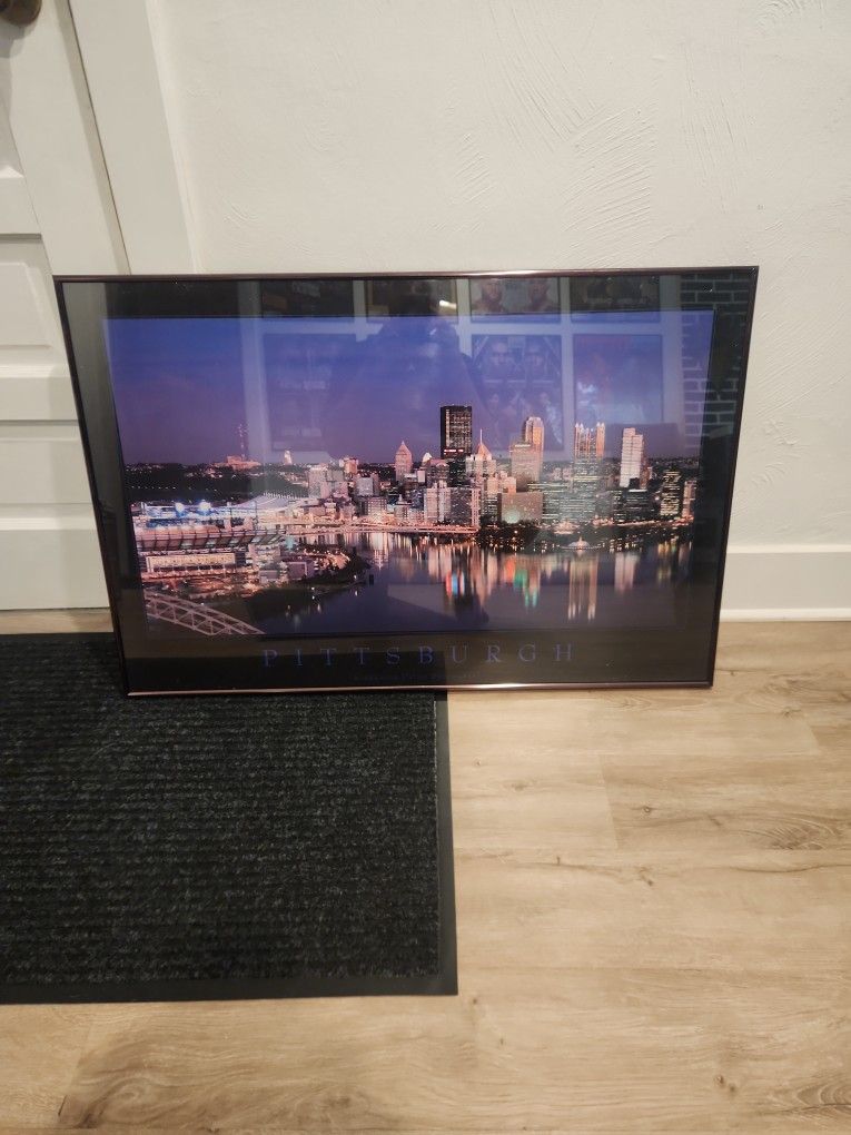 Pittsburgh Skyline Of The City 3ft X 2ft