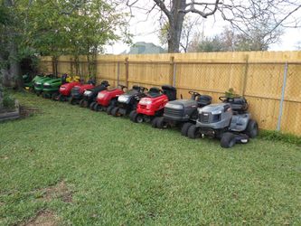 RIDING lawn mower/tractor parts motor,decks,hoods,wheels tires transmission,also buy non running riding lawn mowers