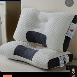 Orthopedic Ergonomic Cervical Neck Pillow "Set Of 2"