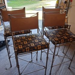 4 Wrought Iron Bar Stools Pier 1 "Medici